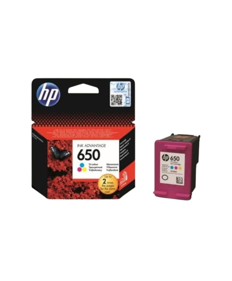 HP 650 cartouche d’encre trois couleurs Advantage authentique