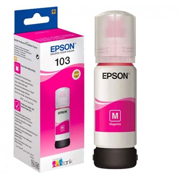 Epson 103 Magenta – Bouteille d’encre Epson EcoTank d’origine (C13T00S34A)