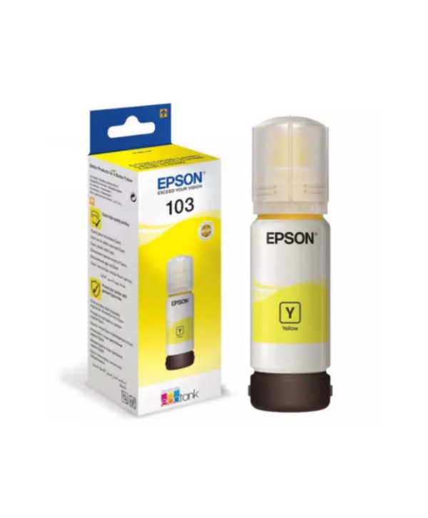 Epson 103 Jaune – Bouteille d’encre Epson EcoTank d’origine (C13T00S44A)